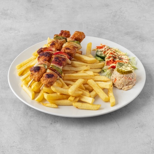 Sjaslick schotel (incl. €0,35 plastic toeslag)